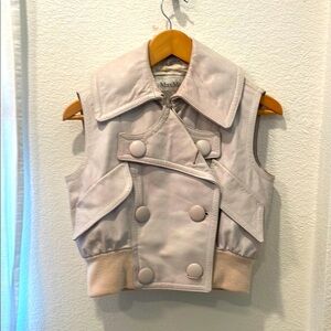 Vintage MaxMara 90’s leather vest Size XS/S